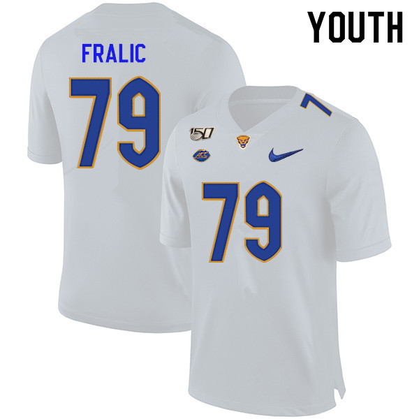 2019 Youth #79 Bill Fralic Pitt Panthers College Football Jerseys Sale-White